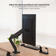 Soporte de Mesa con Muelle Tooq 17" a 32" Negro Max 9Kg para Brazo image number null