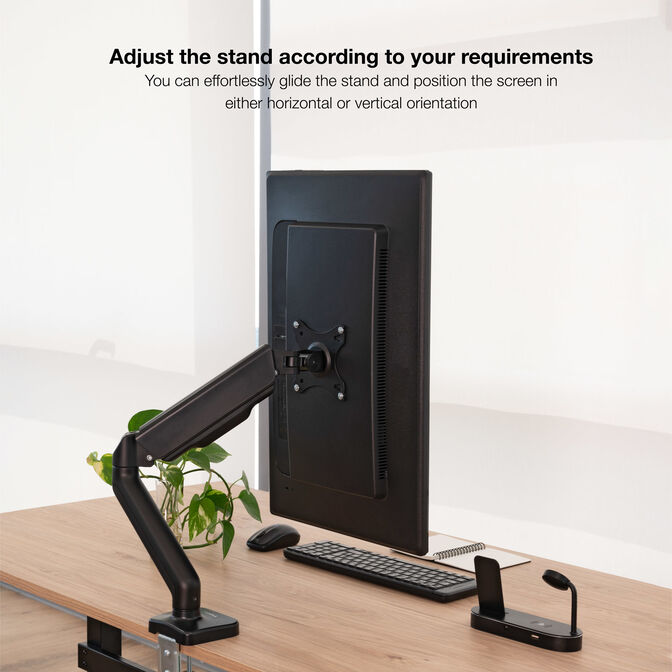 Soporte de Mesa con Muelle Tooq 17" a 32" Negro Max 9Kg para Brazo image number 5