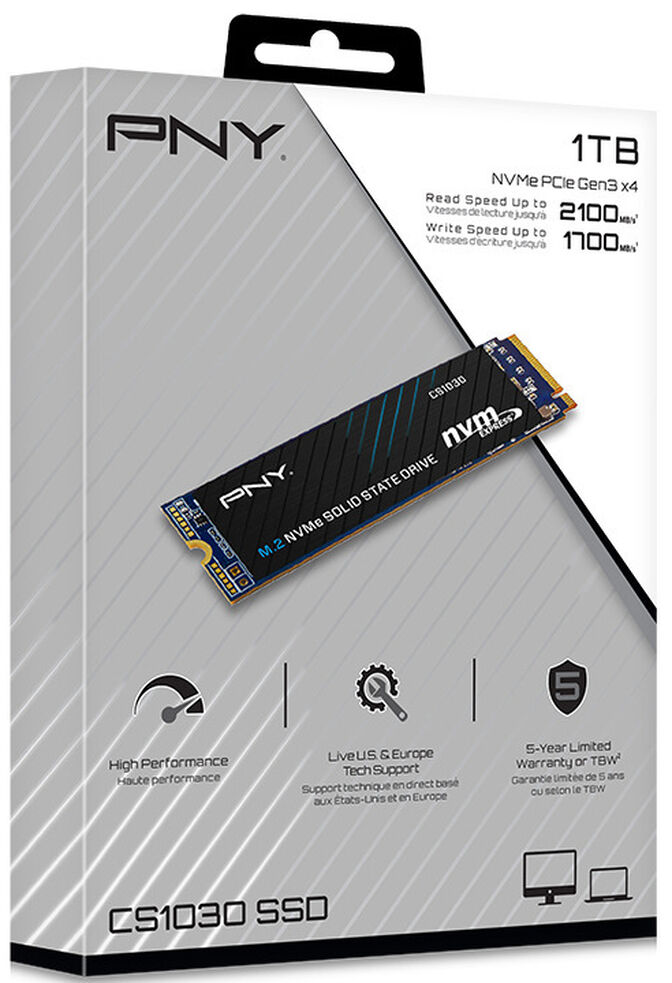 SSD PNY CS1030 1TB M.2 NVMe (2100/1700MB/s) image number 0