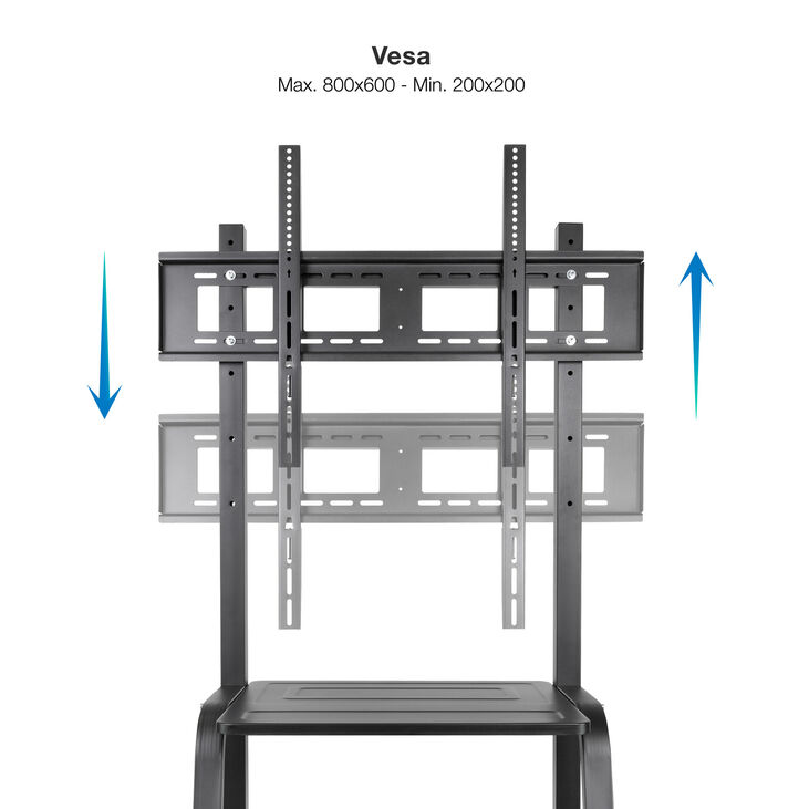 Soporte Móvil Tooq COLOSO 37" a 100" Max 150Kg Negro image number 2