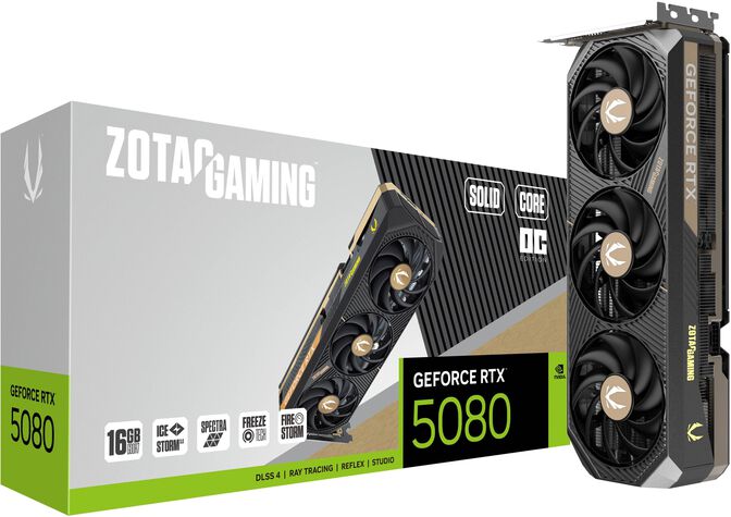 Tarjeta Gr&aacute;fica ZOTAC GeForce&reg; RTX 5080 Solid Core OC 16GB GDDR7 DLSS4 image number 7