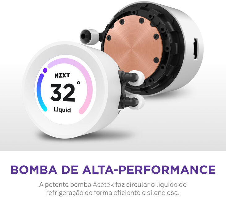 Kit de Refrigeración Líquida CPU NZXT Kraken Elite 280 RGB Blanco image number 6