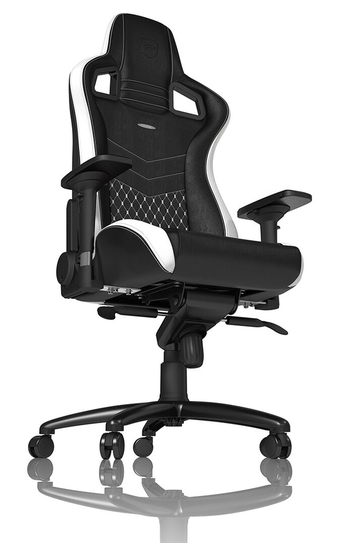 Silla noblechairs EPIC Real Leather - Negro / Blanco / Rojo image number 1