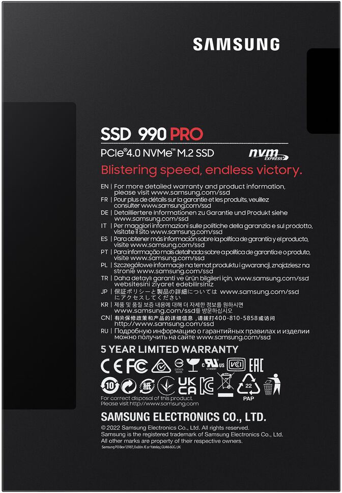 SSD Samsung 990 PRO 4TB Gen4 M.2 NVMe (7450/6900MB/s) image number 5