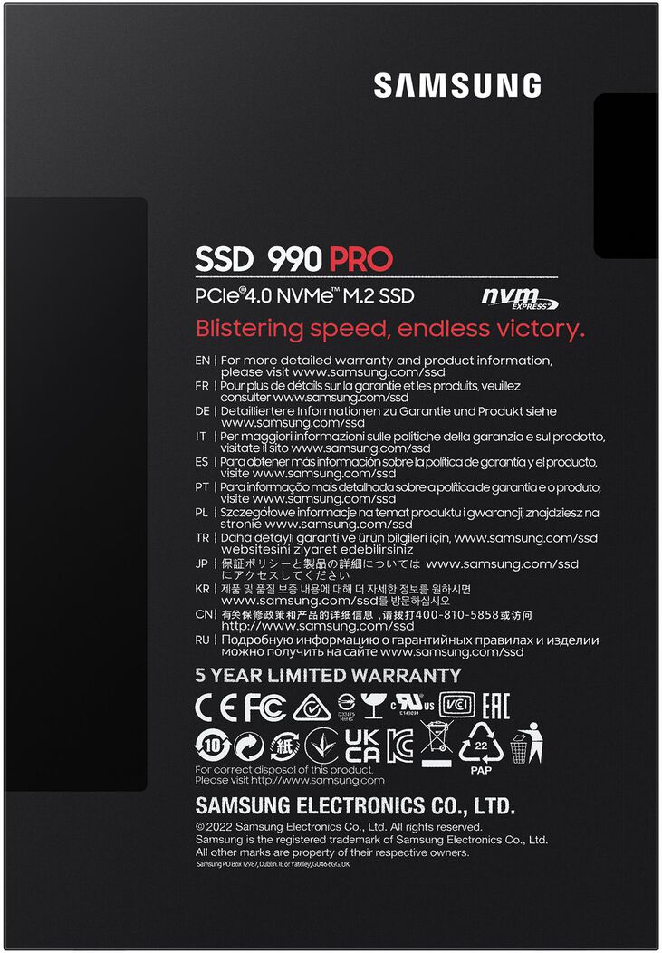 SSD Samsung 990 PRO 4TB Gen4 M.2 NVMe (7450/6900MB/s) image number 5