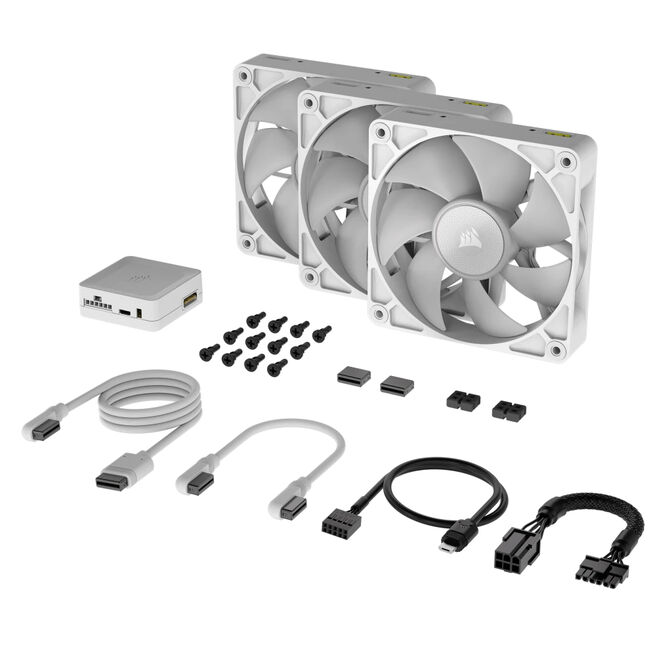 Ventilador Corsair iCUE Link RX120 RGB PWM Blanca 120mm (Pack 3) image number 2
