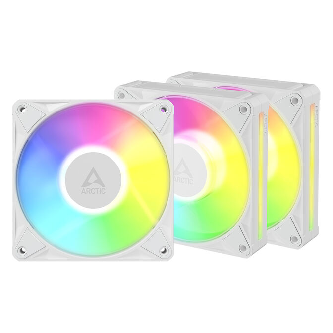 Ventilador Arctic P12 BioniX PWM ARGB 120mm (Pack 3) - Blanco image number 1