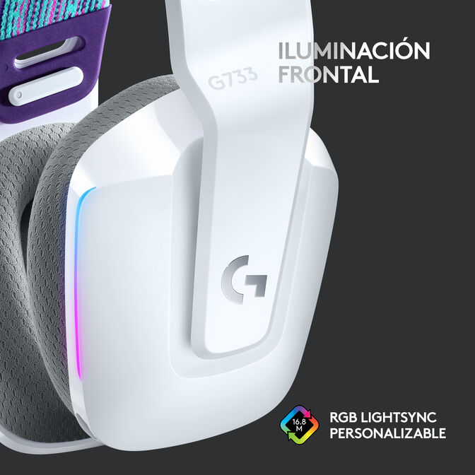 Auriculares Logitech G733 RGB Lightspeed Wireless Blanco image number 19