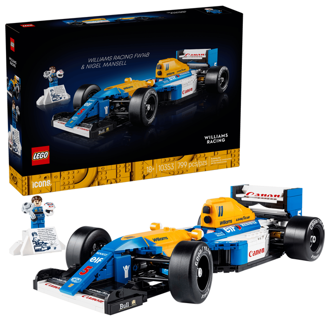 LEGO Icons: Williams Racing FW14B y Nigel Mansell, 799 Piezas (10353) image number 0