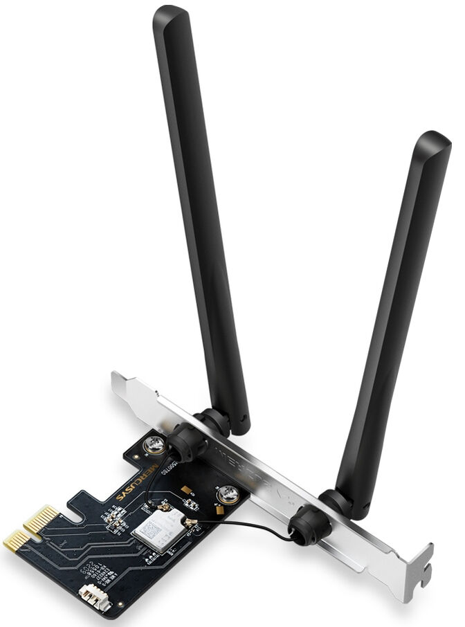Placa de Rede Mercusys PCI-E MA86XE AXE5400 Wi-Fi 6E Bluetooth 5.2 WPA3 image number 0