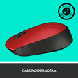 Rat&oacute;n Logitech M171 Wireless Vermelho/Negro image number null