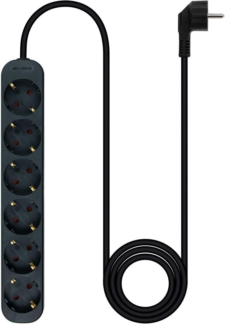 Regleta NanoCable 6 Tomas 1.4 M Negro image number 1