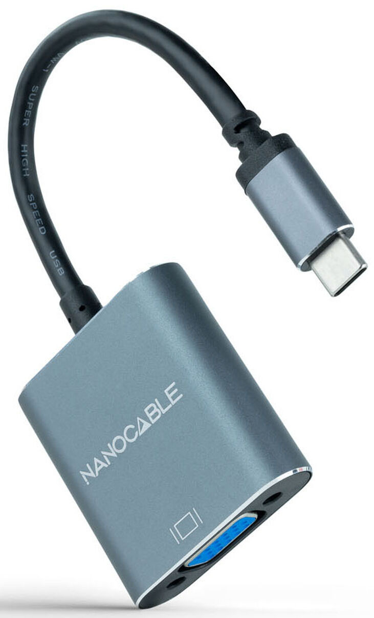 Adaptador NanoCable USB-C M para VGA F 10 CM Gris image number 2
