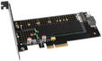 Adaptador PCIe 3.0 AXAGON PCEM2-DC  4x - DUAL M.2 SSD (NVMe + SATA), dual voltage image number null