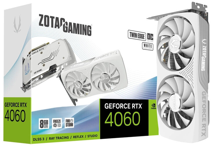 Tarjeta Gráfica ZOTAC GeForce® RTX 4060 Twin Edge White Edition 8GD6 DLSS3 image number 0