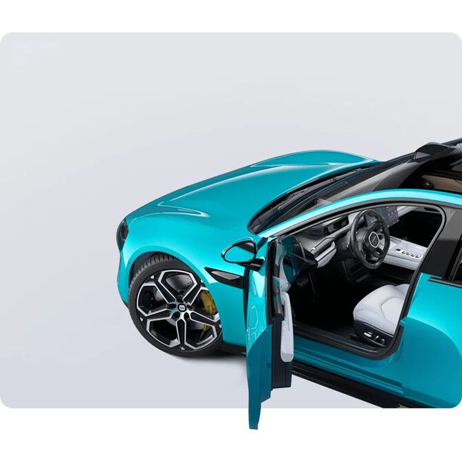 Coche Modelo Xiaomi SU7 1/18 Die-cast Azul Aguamarina image number 2