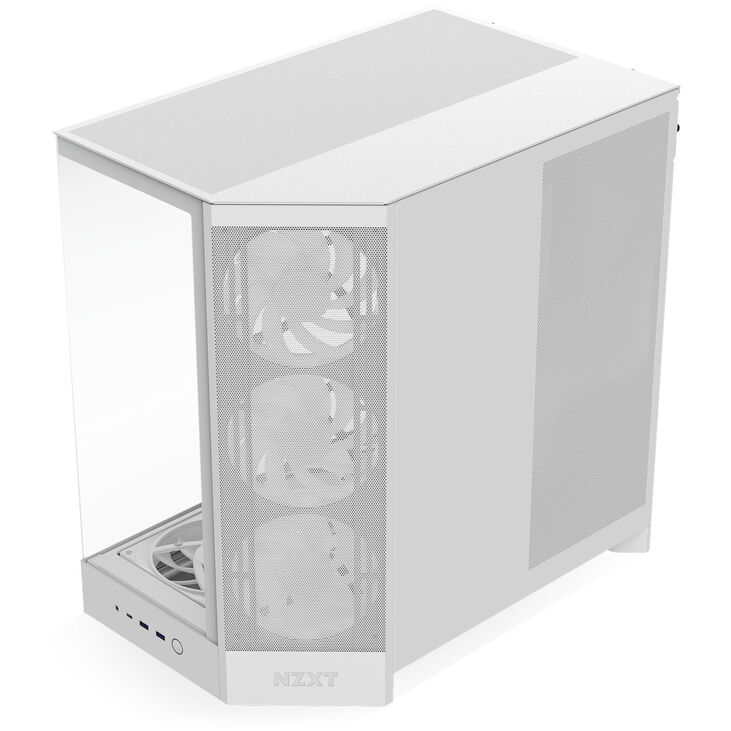 Torre E-ATX NZXT H9 Flow RGB+ Blanca (2025) Cristal Templado image number 5