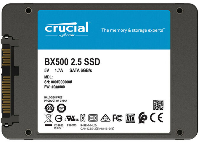 SSD Crucial BX500 240GB 3D TLC SATA III (540/500MB/s) image number 1