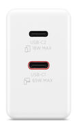 Caregador Lenovo de Parede USB-C 65W Dual GaN Branco + Cabo USB-C 1.5m image number null