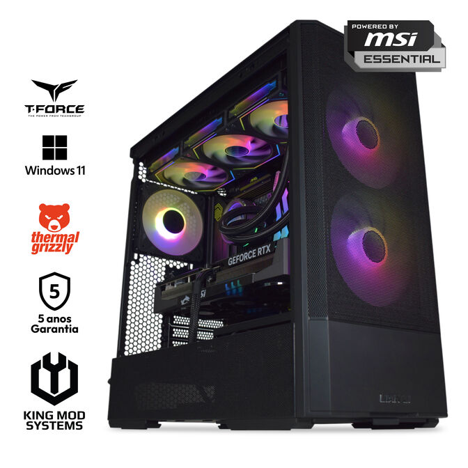 Ordenador King Mod Gamer-PC Ryzen 7 9800X3D 32GB DDR5 1TB RTX 5070 Ti WiFi W11 image number 0