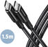 Cable AXAGON BUCM-CM15AB USB-C  <-> USB-C 2.0, 1.5m, PD 60W, 3A, ALU, braid image number null