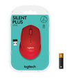Rat&oacute;n Logitech M330 Silent Plus 1000DPI Wireless Rojo image number null