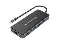 HUB USB 12 en 1 USB-C 3.2 > 3x USB-A 3.0 + 2x HDMI + VGA + USB 2.0 + Gigabit + USB-C (PD100W) + Lector de Tarjetas + Audio