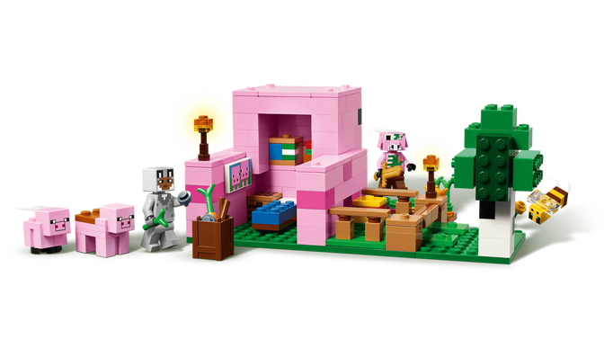 LEGO Minecraft: La Casa-Cerdo Beb&eacute;, 238 Piezas (21268) image number 5