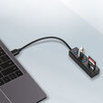 HUB USB AXAGON HMA-CR3A 3x USB-A + SD/microSD, USB3.2 Gen 1 hub, metalico image number null