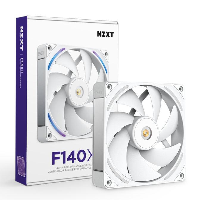 Ventilador NZXT F140x Perfomance RGB 140mm - Single Pack Blancas image number 8