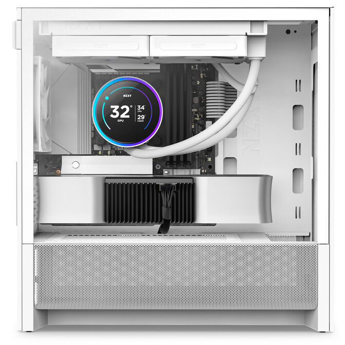 Torre Micro-ATX NZXT H3 Flow Blanca Cristal Templado image number 7