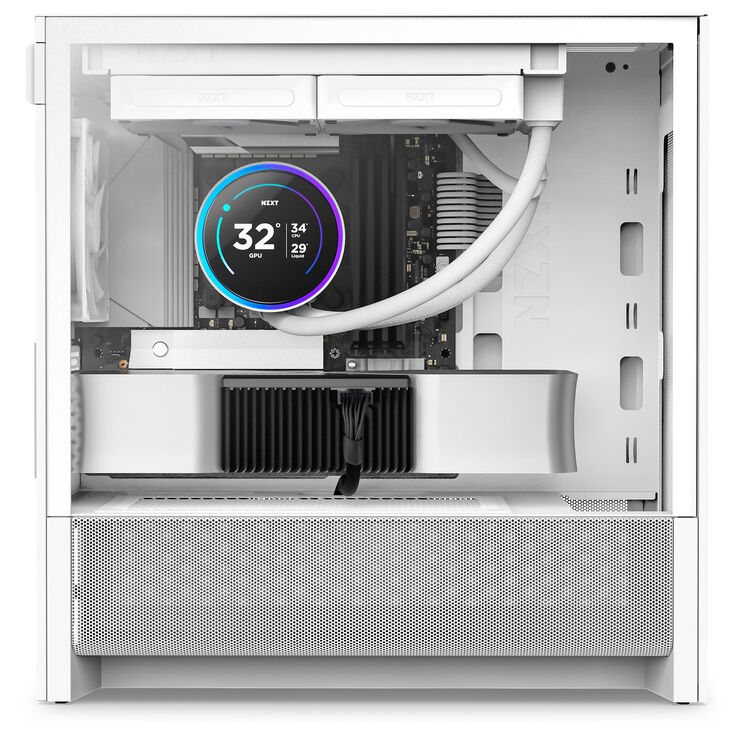 Torre Micro-ATX NZXT H3 Flow Blanca Cristal Templado image number 7