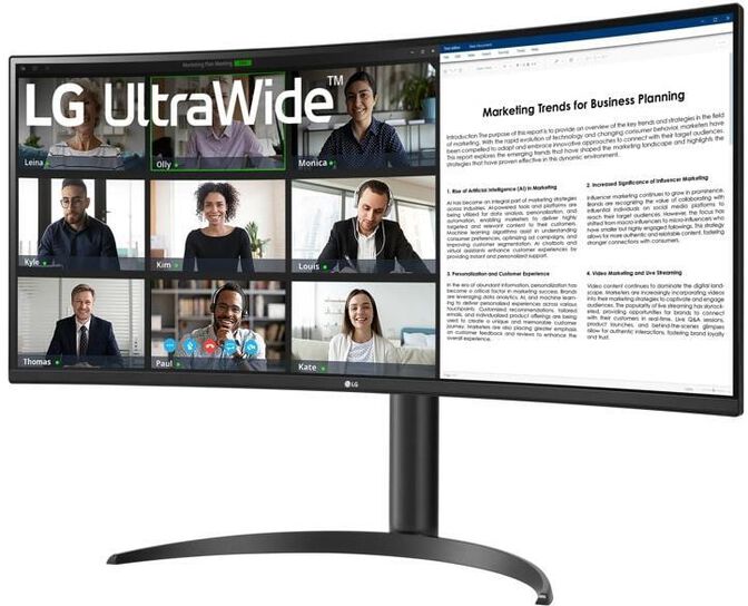 Monitor Curvo LG UltraWide 34" 34WR55QK-B VA UWQHD 100Hz 5ms sRGB99% image number 2