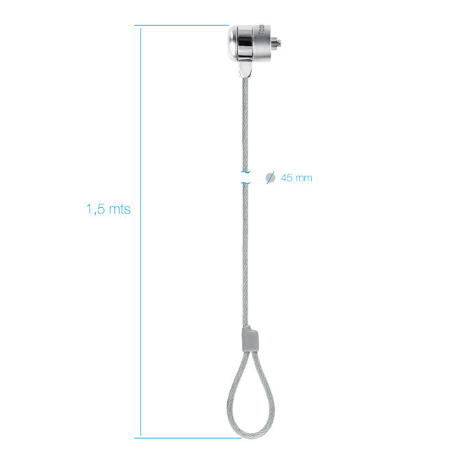 Candado Antirrobo Tooq con Llave 1,50 metros image number 11