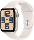 Smartwatch Apple Watch SE (2024) GPS 44mm Alum&iacute;nio Starlight c/ Correa Deportiva Starlight - S/M image number null