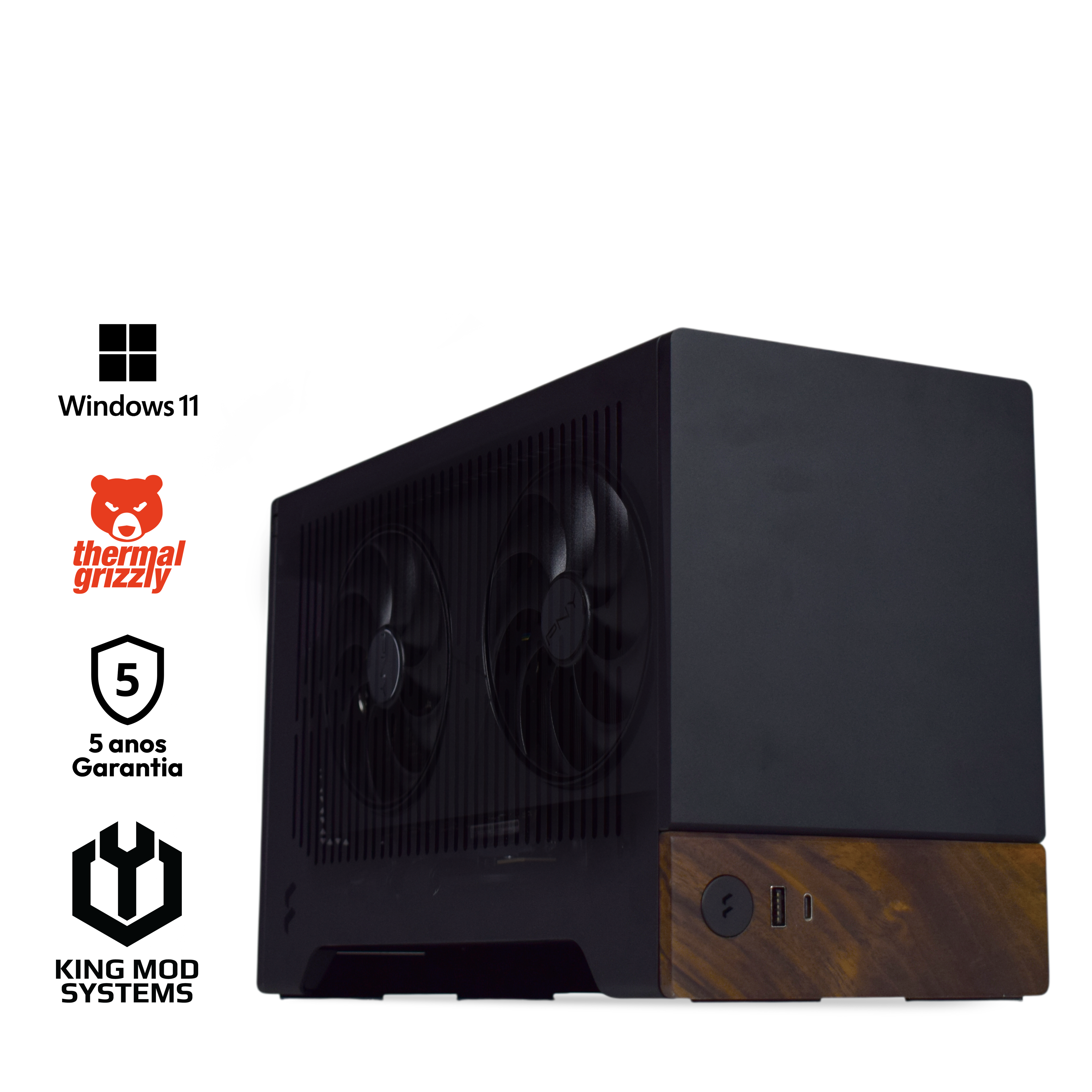 Ordenador King Mod Gamer-PC Mini Edition Ryzen 7 9800X3D 32GB DDR5 2TB RTX 5080 WiFi W11 V5