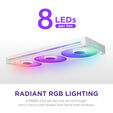 Ventilador NZXT F360 RGB Core Single-Frame Blancas - Triplo Ventilador 120mm ( 360mm ) image number null