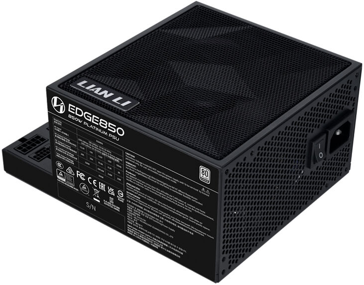 Fuente Modular Lian Li Edge 850W 80+ Platinum Negra image number 2