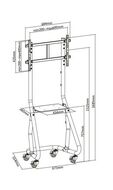 Soporte M&oacute;vel Equip para TV 37" a 80" M&aacute;x. 80kg image number null