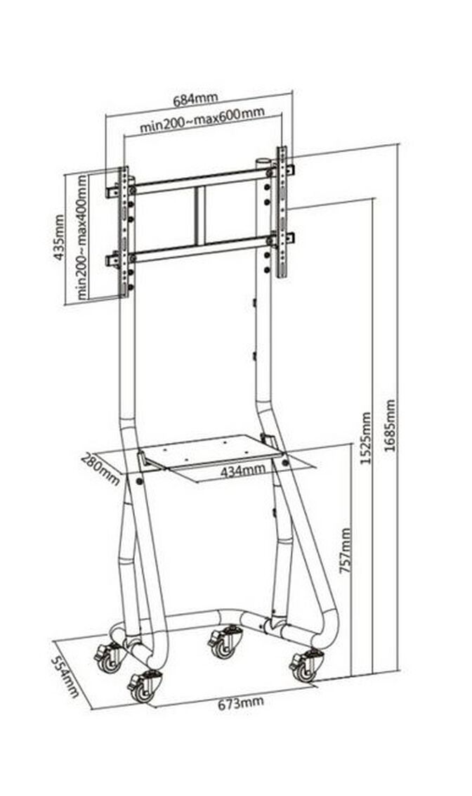 Soporte M&oacute;vel Equip para TV 37" a 80" M&aacute;x. 80kg image number 6