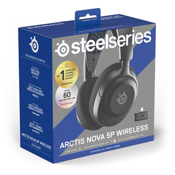 Auriculares SteelSeries Arctis Nova 5P Wireless/Bluetooth Negro image number 8