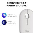 Rat&oacute;n Logitech Pebble 2 M350s Bluetooth Blanco image number null