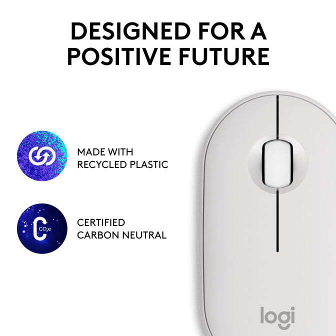 Rat&oacute;n Logitech Pebble 2 M350s Bluetooth Blanco image number 10