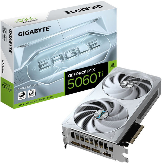 Tarjeta Gr&aacute;fica Gigabyte GeForce&reg; RTX 5060 Ti Eagle OC Ice 16GB GDDR7 DLSS4 image number 0