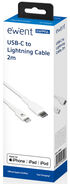Cable Ewent USB/C para Lightning 2 M Blanco image number null