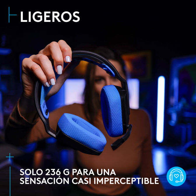 Auriculares Logitech G535 Lightspeed Wireless Negro/Azul image number 3