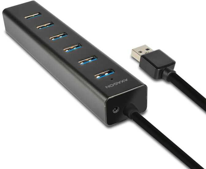 USB-A-Hub AXAGON HUE-SA7BP, 7x USB 3.0, 1x Micro-USB - 40cm image number 1