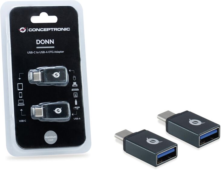 Adaptador Conceptronic USB-C Macho > USB-A Hembra Pack 2 Negro image number 3