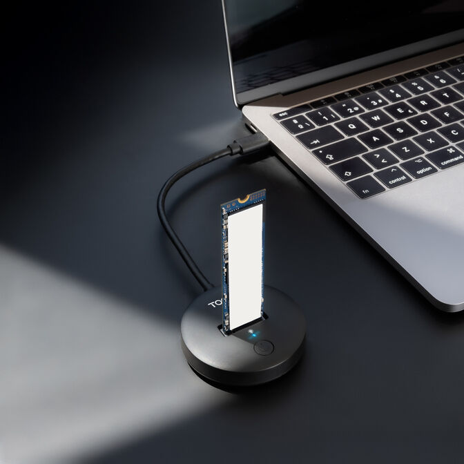 Dock Tooq para 1x SSD M.2 NVMe PICe USB-C 3.2 GEN 2 Negro image number 1