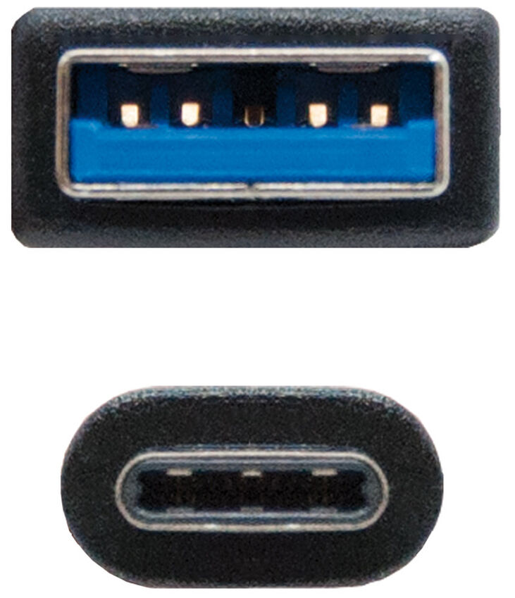 Cable USB 3.1 GEN2 10Gbps 3A Nanocable USB-C/M para USB-A/M 2 M Negro image number 2